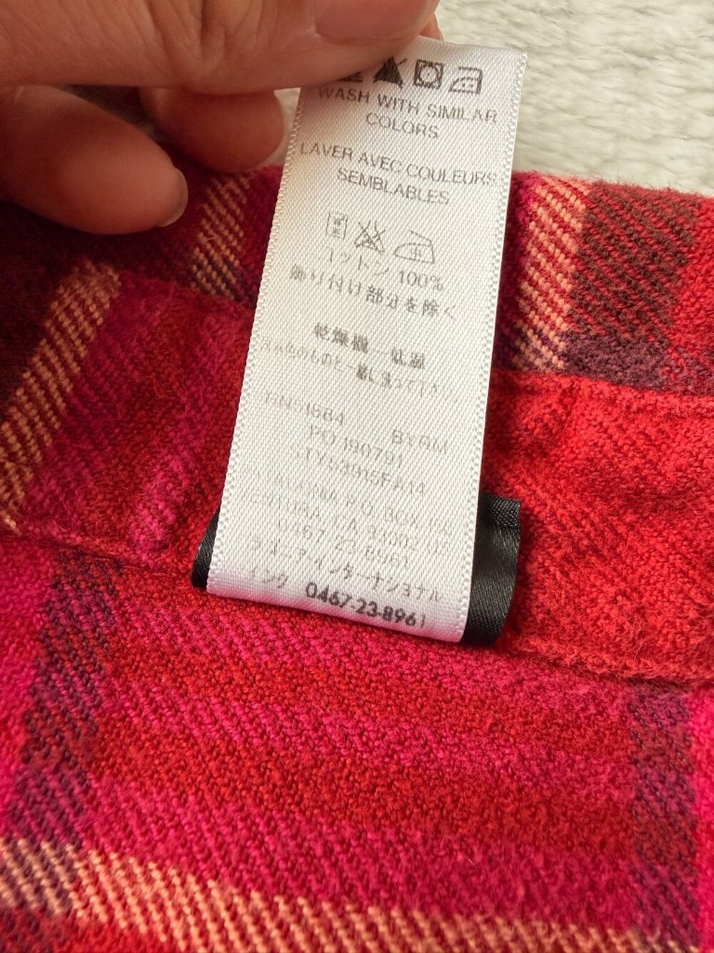 Patagonia Organic Cotton Plaid Flannel Shirt Women's 8 Red Pink Button Up - Picture 6 of 8